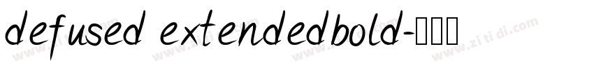 defused extendedbold字体转换